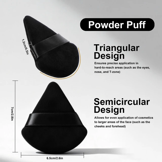 Alt view image 5 of 7 - Flat Foundation Brush and Powder Puff Set, Korean Makeup Brush Teardrop Sponge for Liquid Foundation,Premium Face Makeup Brush Sponge for Blending Cream Setting Powder