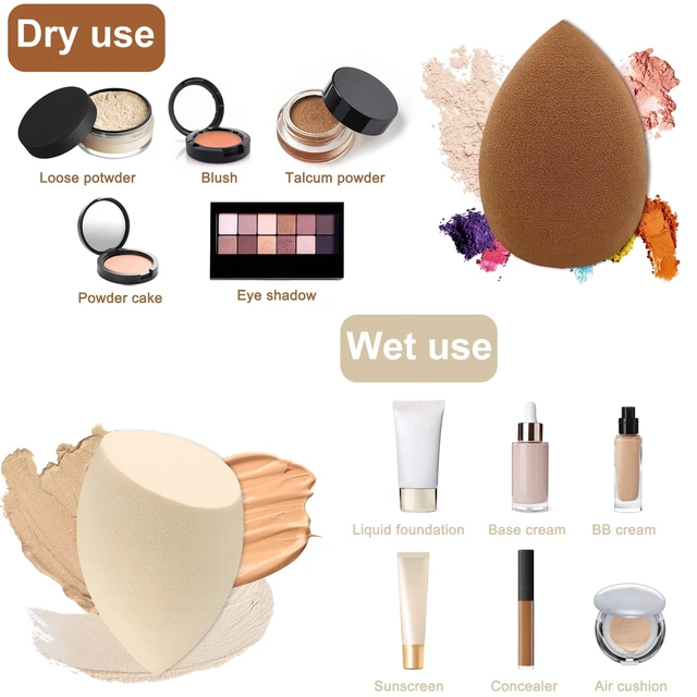 Alt view image 3 of 7 - 12 Pieces Professional Makeup Sponge Set,Latex Free Flawless Soft Setting Face Puffs,Multicolor Beauty Sponge Blender Cosmetic Applicator for Powder,Liquid,Facial Makeup Tools