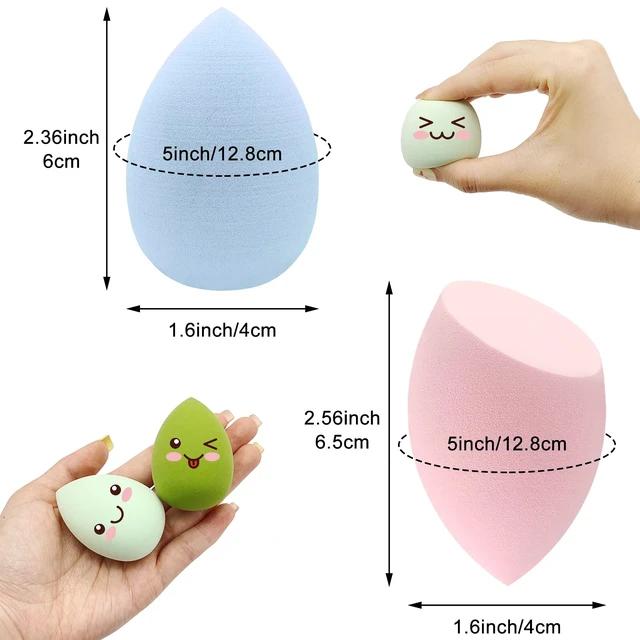 Alt view image 2 of 7 - 12 Pieces Professional Makeup Sponge Set,Latex Free Flawless Soft Setting Face Puffs,Multicolor Beauty Sponge Blender Cosmetic Applicator for Powder,Liquid,Facial Makeup Tools