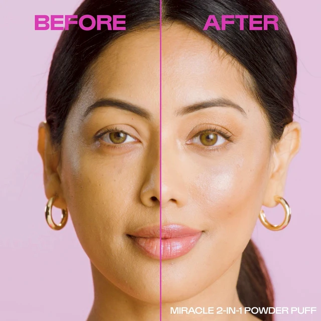 Alt view image 7 of 7 - Miracle Complexion Sponge + Miracle 2-In-1 Powder Puff | Foundation sponge for seamless base with a makeup powder puff duo, wet sponge, dry puff, vegan and latex-free