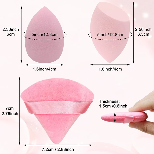 Alt view image 2 of 7 - 6+6 Professional Makeup Sponge Set,2.76 inch Portable Soft Sponge Setting Face Puffs,Multicolor Makeup Blending Sponge Cosmetic Applicator for Loose Powder,Liquid,Facial Makeup ToolsPink)