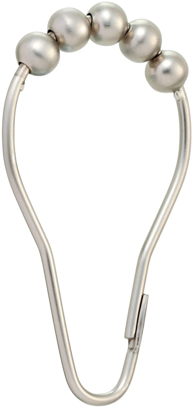 Main image of SR2100BN Shower Curtain Rolling Rings, Pack of 12, Brushed Nickel