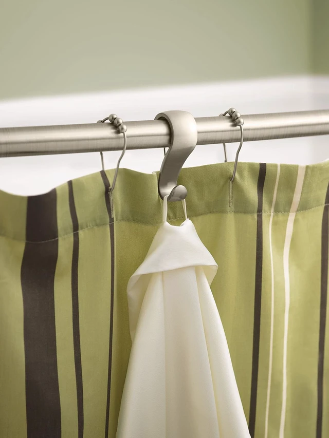 Alt view image 7 of 7 - SR2100BN Shower Curtain Rolling Rings, Pack of 12, Brushed Nickel