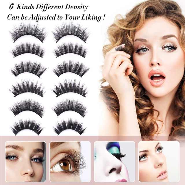 Alt view image 2 of 6 - 30 Pairs False Eyelashes Kit -3D 6D Volume Wispy Lashes with 6 Styles | Soft Lightweight Natural Look, Reusable Handmade Fluffy Lashes for Women Girls(Everyday/Cat Eye/Mink Effect/Party)