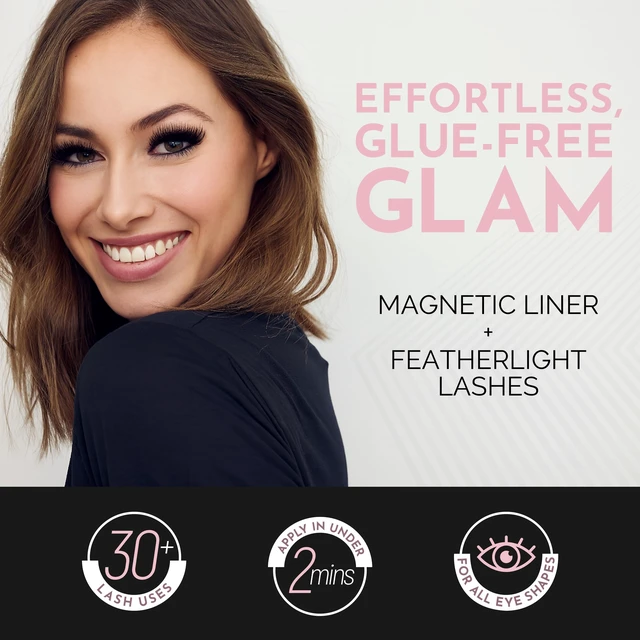 Alt view image 2 of 7 - Magnetic Eyelashes with Applicator Kit - 7 Set Natural Eye Lashes | Reusable no glue lashes, 5 pairs, magnetic liner, applicator, natural and dramatic styles, beginner friendly