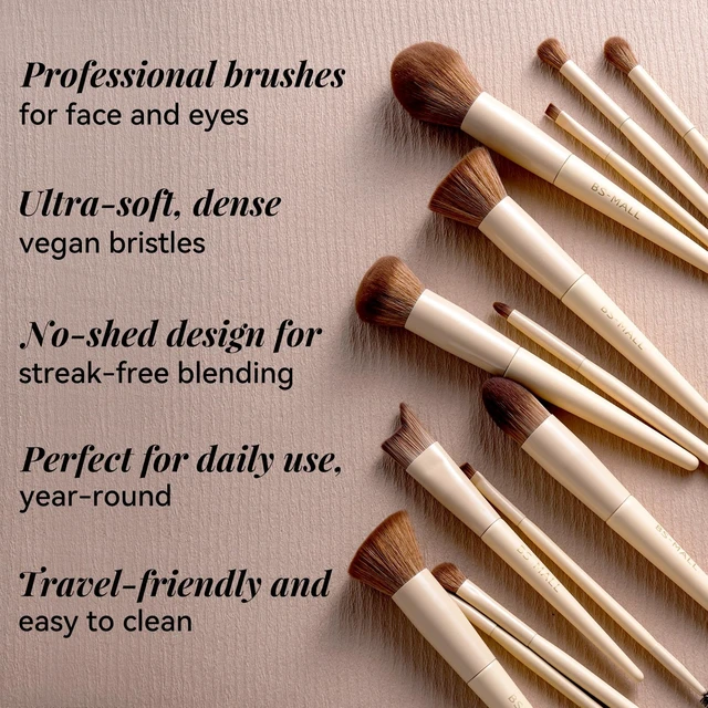Alt view image 4 of 7 - Professional Makeup Brush Set with Travel Case 18 Pcs for Makeup Artists | Foundation Concealer Powder, Blush & Eyeshadow for Beginners Beauty Enthusiasts