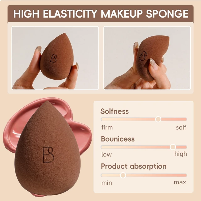 Alt view image 3 of 7 - Makeup Brush Set 11Pcs Bamboo Synthetic Kabuki Brush Set Foundation Powder Blending Concealer Eye shadows Blush Cosmetics Brushes with Organizer Bag & Makeup Sponge (Beige)