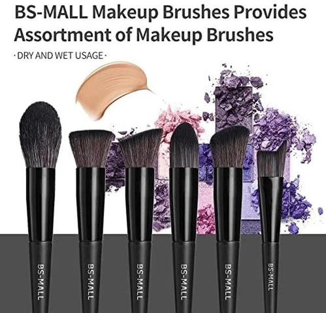 Alt view image 7 of 7 - Makeup Brush Set 18 Pcs Premium Synthetic Foundation Powder Concealers Eye shadows Blush Makeup Brushes with black case (C-Black