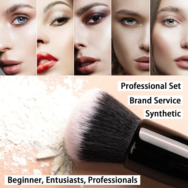 Alt view image 3 of 7 - Makeup Brushes 15Pcs Makeup Brush Set Premium Synthetic Bristles | for Powder, Foundation, Contour, Blush, Concealer, Bronzer, Buffing, Eye Shadow Blending Liner
