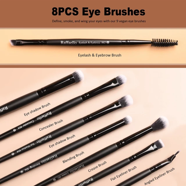 Alt view image 5 of 7 - Makeup Brushes 15Pcs Makeup Brush Set Premium Synthetic Bristles | for Powder, Foundation, Contour, Blush, Concealer, Bronzer, Buffing, Eye Shadow Blending Liner