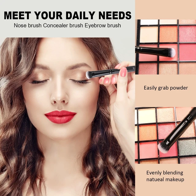 Alt view image 6 of 7 - Makeup Brushes 15Pcs Makeup Brush Set Premium Synthetic Bristles | for Powder, Foundation, Contour, Blush, Concealer, Bronzer, Buffing, Eye Shadow Blending Liner