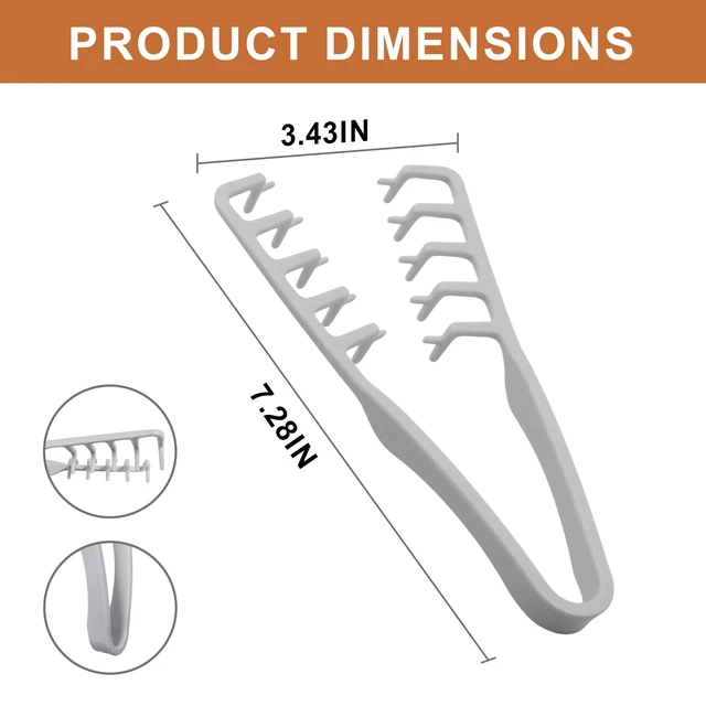 Alt view image 7 of 7 - Men's Texture Comb, Wide-Toothed Root Lifter, Non-Slip for Volume Styling | ABS Plastic, Lightweight, for Curly Hair & Sensitive Scalp, Barber Styling Tool