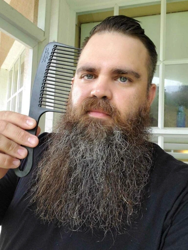 Alt view image 6 of 7 - Model 8 Carbon Fiber, Made in USA, Anti-static, Detangling & Shower comb, adds Lift & Volume, 8.5 inches (21.5 cm) long