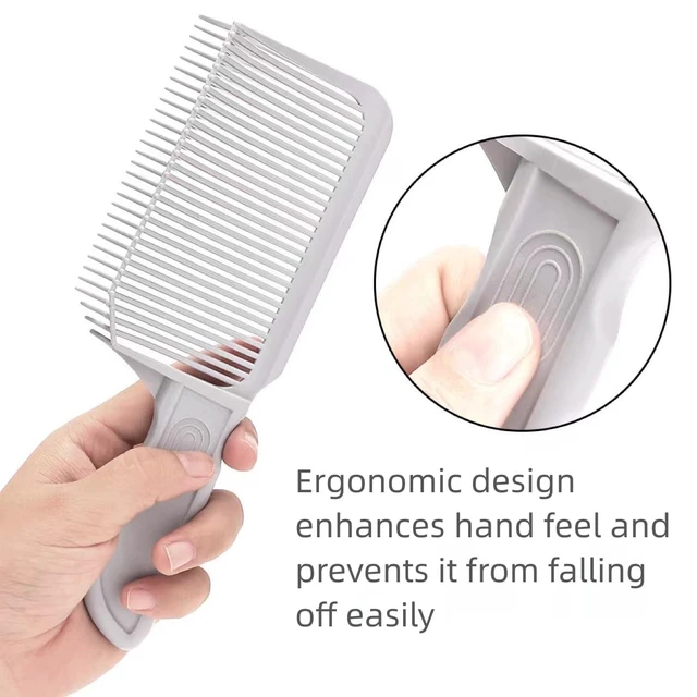 Alt view image 3 of 7 - V-shaped Comb Hair Blending Tool, Blend Friend Fade Comb Professional Hair Cutting Combs Heat Resistant FlatTop Hairs Clipper Cuts Tools for Men Salon Hairdressing, Barber or At Home (Grey 1pc)