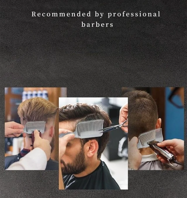 Alt view image 7 of 7 - V-shaped Comb Hair Blending Tool, Blend Friend Fade Comb Professional Hair Cutting Combs Heat Resistant FlatTop Hairs Clipper Cuts Tools for Men Salon Hairdressing, Barber or At Home (Grey 1pc)