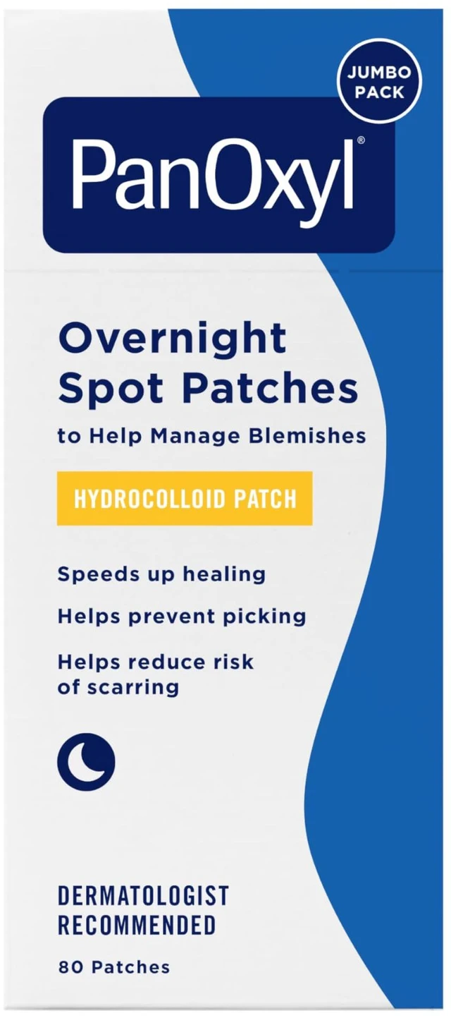 Main image of PM Overnight Spot Patches, Advanced Hydrocolloid Healing Technology, Fragrance Free, 80 Count