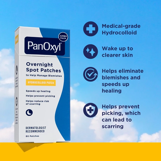 Alt view image 2 of 7 - PM Overnight Spot Patches, Advanced Hydrocolloid Healing Technology, Fragrance Free, 80 Count