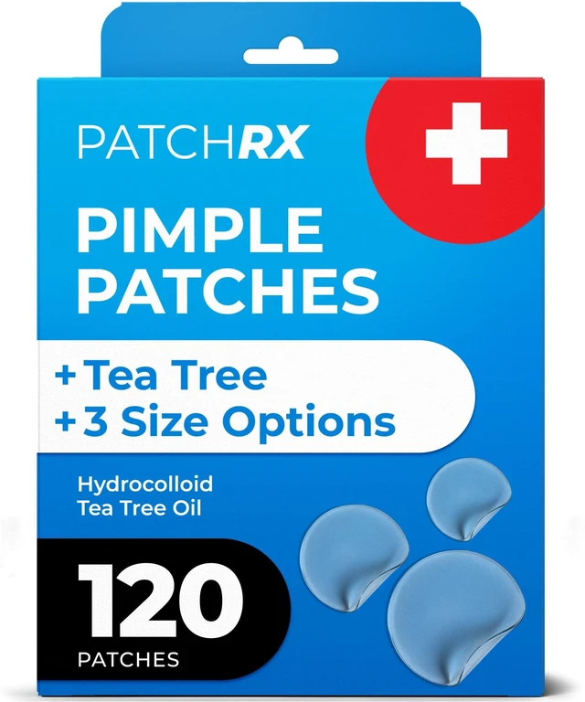 Main image of Pimple Patches for Face (120 Patches), Hydrocolloid Acne Patches with Tea Tree Oil, Pimple Patch Pimple Stickers - Hydrocolloid Patch Acne Dots - Acne Pimple Patches For Face - Zit Patches