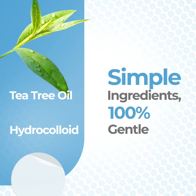 Alt view image 2 of 5 - Pimple Patches for Face, Hydrocolloid Patch with Tea Tree Oil - Zit Stickers - Acne Blemish (120 Pack)