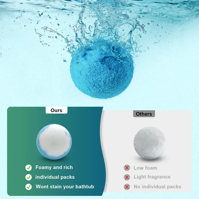 Alt view image 4 of 7 - Bath Bombs Birthday Gifts for Women & Men, 12 Pack Spa Relaxing Self Care | Handmade Natural Organic Bath Bomb with Shea Butter, Halloween Boo Basket Stuffers, Christmas Stocking Stuffers Gifts Set