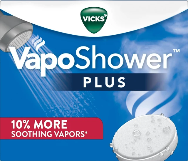Main image of VapoShower Plus, Shower Steamers, Eucalyptus Shower Steamer & Menthol Scent, Clean Dissolving Vapor Shower Tablets, Aromatherapy Shower Steamer & Shower Bombs, 12 count