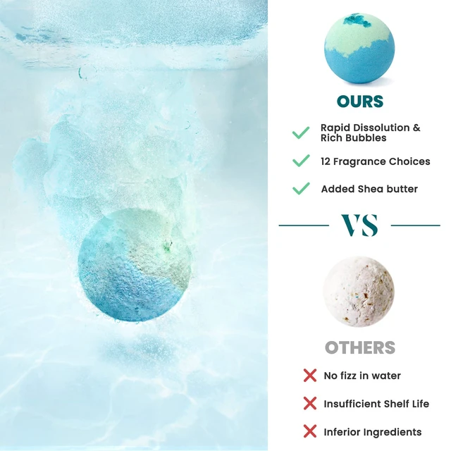 Alt view image 3 of 7 - Bath Bombs for Women, Handmade Natural Bath Bomb with Shea Butter | Mothers Day Presents for Mom, Valentines Day Presents for Her and Him, White Elephant, Stocking Stuffers (12pcs)12-Scent