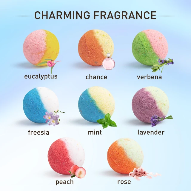 Alt view image 2 of 6 - 48 Natural & Organic Bath Bombs for Women and Kids, Rich in Essential Oils, Relaxation and Stress Relief, BathBombs Gift Set for Mothers Day, Christmas, Valentines Day & Birthday