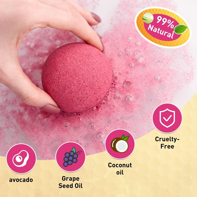 Alt view image 3 of 6 - 48 Natural & Organic Bath Bombs for Women and Kids, Rich in Essential Oils, Relaxation and Stress Relief, BathBombs Gift Set for Mothers Day, Christmas, Valentines Day & Birthday