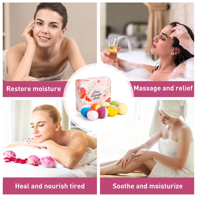 Alt view image 6 of 6 - 48 Natural & Organic Bath Bombs for Women and Kids, Rich in Essential Oils, Relaxation and Stress Relief, BathBombs Gift Set for Mothers Day, Christmas, Valentines Day & Birthday