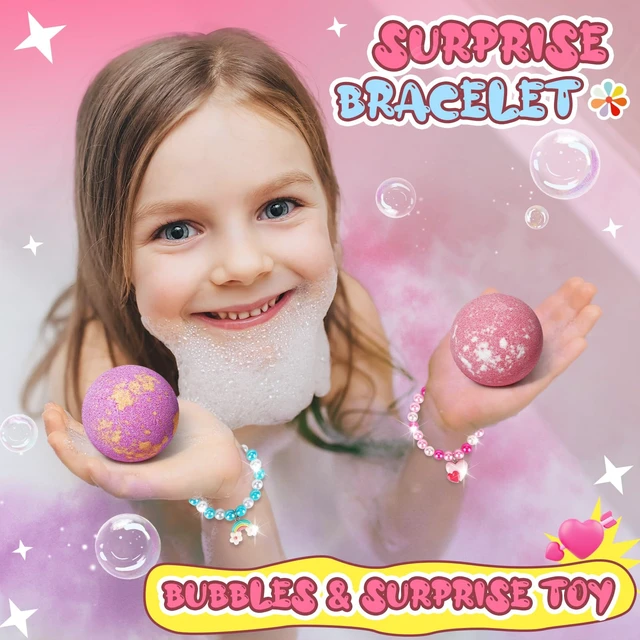 Alt view image 6 of 7 - Unicorn Bath Bombs for Kids with Bracelet Inside, Gifts for Girls 4-8 | Bubble Bath Toys, Birthday Gifts, Boo Basket Stuffers, Christmas Stocking Stuffers for 4 5 6 8 Daughter, Granddaughter