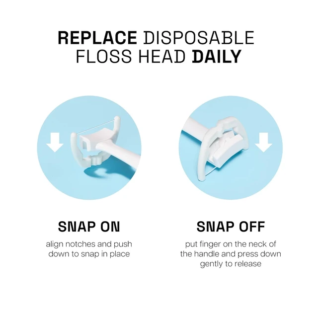 Alt view image 5 of 7 - Listerine Ultraclean Access Flossers Disposable Heads Fresh Mint Crystals 28 Each (Pack of 3)