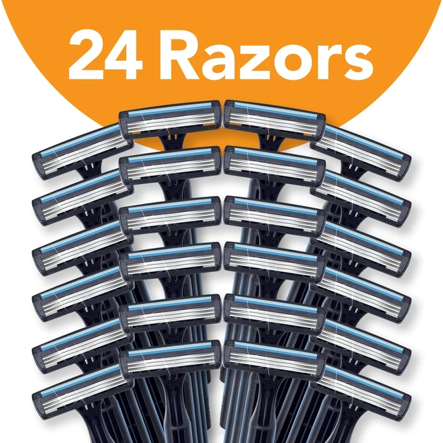 Alt view image 2 of 5 - Comfort 3 Disposable Razors, Long-Lasting 3-Blade Razors for Men, Perfect razors Designed for Smooth and Comfortable Shave, 24-Count