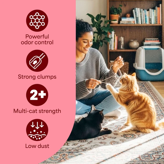Alt view image 7 of 7 - Odor Shield Multi Cat Clumping Cat Litter, 14 lb. | Febreze Freshness, Odor Shield with Ammonia Block Technology, Low Dust, Compatible with Most Automatic Litter Boxes