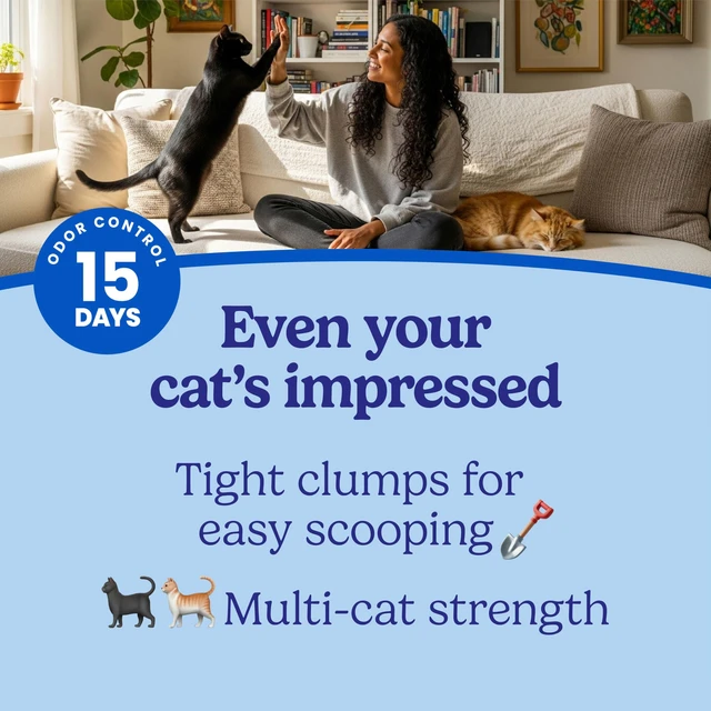 Alt view image 3 of 7 - Extreme Clump Multi Cat Clumping Cat Litter, 14 lb. | Forms Tight Clumps, Easy To Scoop, Scented, Ammonia Block Technology, Low Dust, Compatible with Most Auto Litter Boxes