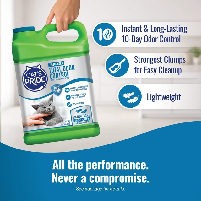 Alt view image 4 of 7 - Total Odor Control, Max Power, Clumping Litter Unscented 15lb