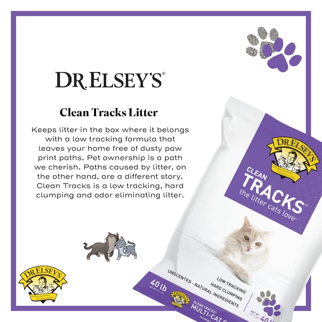 Alt view image 2 of 7 - Clean Tracks Clumping Clay Cat Litter 40 lb. Bag