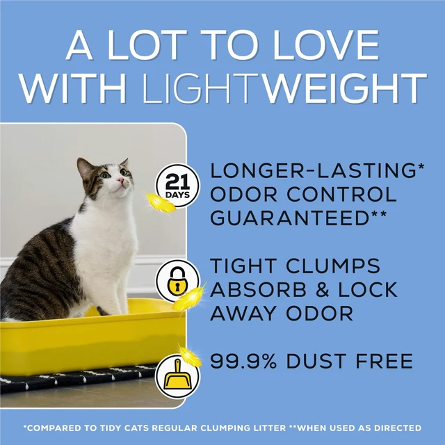 Alt view image 7 of 7 - Lightweight Scented Cat Litter, 12 lb. Box | Scented with Glade Clear Springs Scent, lighter weight with same amount of litter, fights ammonia and fecal odor