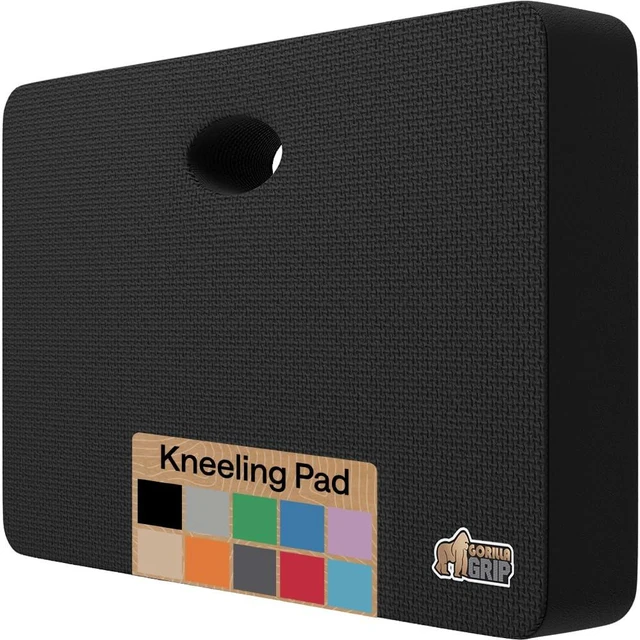 Main image of Extra Thick Foam Kneeling Pad for Gardening, 17.5x11 Black | Supportive Foam, Large Cushion Knee Pads for Gardening and Workouts, Baby Bath Time, Exercise, Dirt and Water Resistant