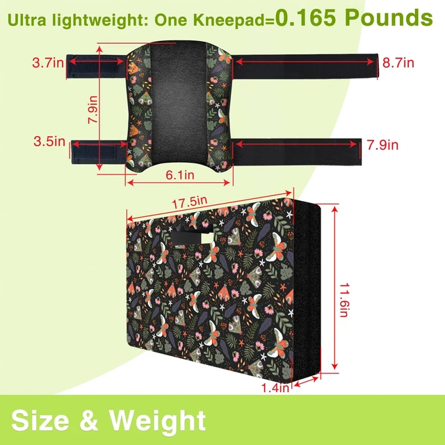Alt view image 2 of 7 - Garden Kneeling Pad and Knee Pads Women, Foam Padding Kneepads, Butterfly | Lightweight, Waterproof, Anti Slip Leather Knee Pads for Flooring Cleaning, House work, Gardening Maintain, Knee Protector