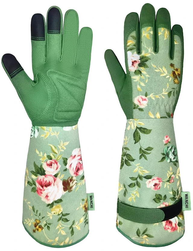 Main image of Gardening Gloves for Women Gift,Yard Work Garden Gloves,Green Medium | Long Garden Gloves for Women,Gardener Gardening Gifts for Women,Outdoor Heavy Working Gloves for Men,Weed,Pruning,Lawn Glove