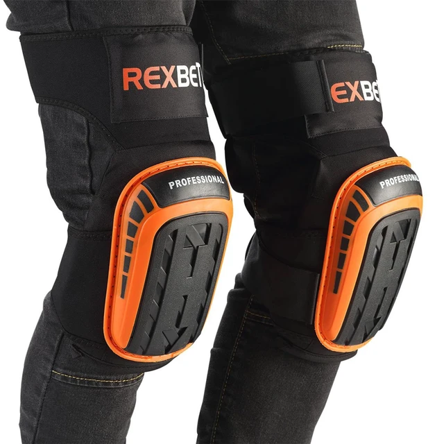 Alt view image 7 of 7 - Knee Pads for Men, Anti-slip Construction Gel Knee Pads for Work | Heavy Duty Cap, Comfort Thick Gel Foam Pad, Stay Put Strong Stretchable Straps, For Construction Gardening Flooring Cleaning