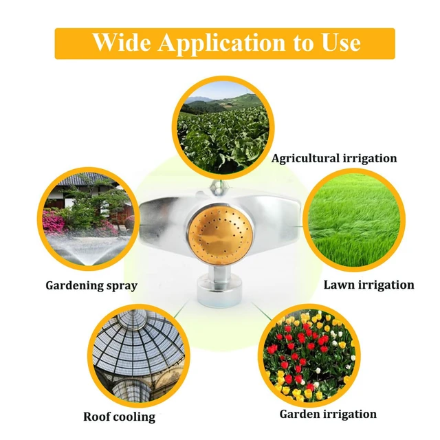 Alt view image 3 of 7 - 360 Degree Metal Spot Sprinkler,Small Sprinkler Garden for Small Areas | Lawn Sprinklers for Yard Circle Pattern with Gentle Water Flow Garden Watering (1, Yellow)