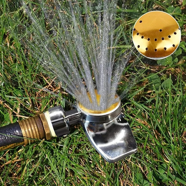 Alt view image 7 of 7 - 360 Degree Metal Spot Sprinkler,Small Sprinkler Garden for Small Areas | Lawn Sprinklers for Yard Circle Pattern with Gentle Water Flow Garden Watering (1, Yellow)