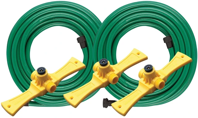 Main image of Port-A-Rain Hose Watering Sprinkler System, Green - 58092 | Above-Ground Sprinkler System with Hose Connections for Easy Portable Lawn & Garden Watering Coverage