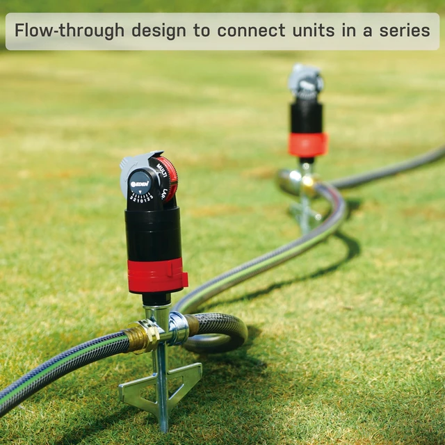 Alt view image 2 of 3 - 94143 Multi-Pattern Sprinkler Plus One-Direction Misting System with Metal Sprike Set; Gear Drive, Heavy Duty, Gardening Watering System, Garden&Lawns, 5 Pattern, Coverage up to 3737sq.ft