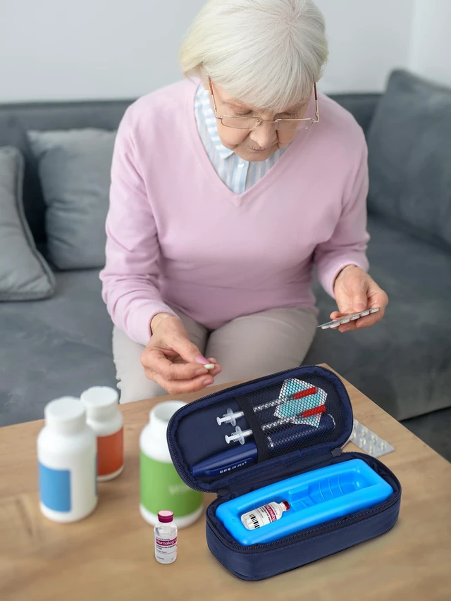 Alt view image 7 of 7 - Insulin Vials Cooler Travel Case - TSA Approved peptide case | Diabetic Med Vial Cooling Bag , Protective Ice Brick, Refrigerated Diabetes Supplies Organizer, Small Bottle Carrying Storage