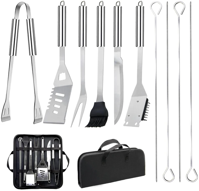 Main image of 11Pcs Stainless Steel BBQ Grilling Accessories Set, Dad Gifts for Men Christmas Grilling Gifts,Portable Practical Grill Tools Utensils Kit with Storage Bag for Outdoor Grill Camping Backyard