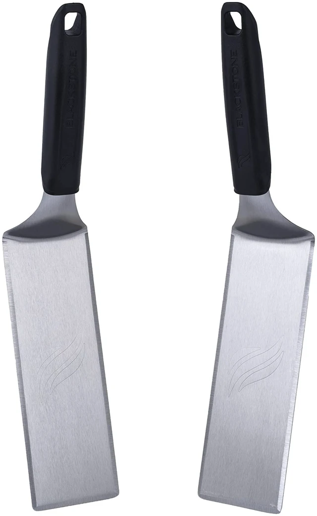 Main image of Extra Long Griddle Spatula, Heavy-Duty Stainless Steel Set of 2 | Blackstone® 5550 Non-Slip Plastic Handle, Heat Resistant, Dishwasher Safe - Grilling Accessory