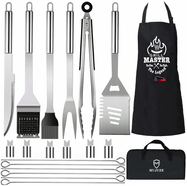 Main image of Grilling Accessories,BBQ Grill Sets for Outdoor,Grill Tool Set,Grill Kit for Camping,Backyard,BBQ Accessories with Apron,BBQ Gifts for Men,Grilling Gifts for Men