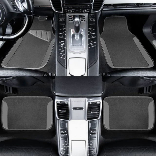 Alt view image 3 of 7 - Waterproof Universal Fit Car Floor Mats, Car Mats Fit for SUV,Vans,sedans, Trucks,Set of 4pcs Car Carpet with Driver Heel Pad (All Gray)